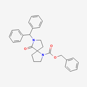 1,7-Diazaspiro[4.4]nonane-1-carboxylic acid, 7-(diphenylmethyl)-6-oxo-, phenylmethyl ester