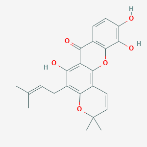 molecular formula C23H22O6 B1256865 1,5,6-trihydroxy-6',6'-dimethyl-2H-pyrano(2',3':3,4)-2-(3-methylbut-2-enyl)xanthone 