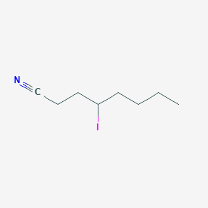 molecular formula C8H14IN B12568667 4-Iodooctanenitrile CAS No. 578763-52-7