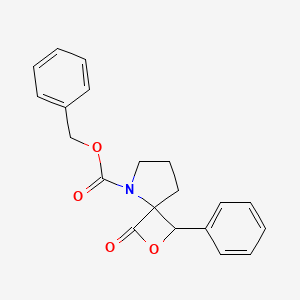 molecular formula C20H19NO4 B12568787 2-Oxa-5-azaspiro[3.4]octane-5-carboxylic acid, 1-oxo-3-phenyl-, phenylmethyl ester 