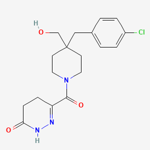 3-[[4-[(4-chlorophenyl)methyl]-4-(hydroxymethyl)-1-piperidinyl]-oxomethyl]-4,5-dihydro-1H-pyridazin-6-one