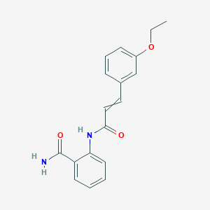 molecular formula C18H18N2O3 B12568842 2-{[3-(3-Ethoxyphenyl)acryloyl]amino}benzamide CAS No. 188543-96-6