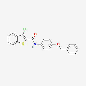 N-[4-(benzyloxy)phenyl]-3-chloro-1-benzothiophene-2-carboxamide