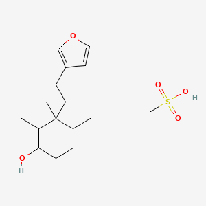 molecular formula C16H28O5S B12568922 3-[2-(Furan-3-yl)ethyl]-2,3,4-trimethylcyclohexan-1-ol;methanesulfonic acid CAS No. 183620-27-1