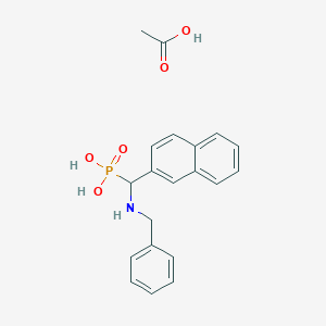 molecular formula C20H22NO5P B12568964 Acetic acid--[(benzylamino)(naphthalen-2-yl)methyl]phosphonic acid (1/1) CAS No. 183964-84-3