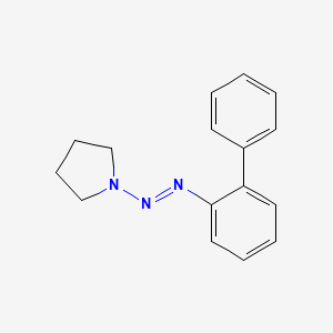 molecular formula C16H17N3 B12568996 1-[(E)-([1,1'-Biphenyl]-2-yl)diazenyl]pyrrolidine CAS No. 192563-97-6