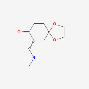 molecular formula C11H17NO3 B12569000 7-[(Dimethylamino)methylidene]-1,4-dioxaspiro[4.5]decan-8-one CAS No. 285139-08-4