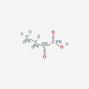 molecular formula C4H6O3 B1256903 2-酮丁酸-(13)C4,3,3-d2 