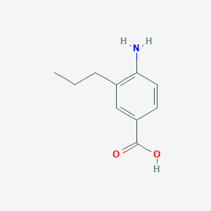 molecular formula C10H13NO2 B12569041 Benzoic acid, 4-amino-3-propyl- CAS No. 194809-00-2