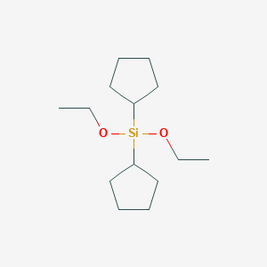 molecular formula C14H28O2Si B12569056 Dicyclopentyl(diethoxy)silane CAS No. 180506-24-5