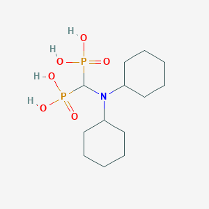 molecular formula C13H27NO6P2 B12569069 [(Dicyclohexylamino)methanediyl]bis(phosphonic acid) CAS No. 195000-12-5