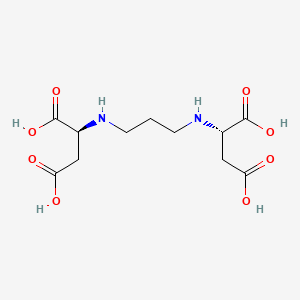 molecular formula C11H18N2O8 B12569072 (2S)-2-[3-[[(1S)-1,2-dicarboxyethyl]amino]propylamino]butanedioic acid CAS No. 193207-34-0