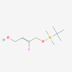 molecular formula C10H21IO2Si B12569086 4-{[tert-Butyl(dimethyl)silyl]oxy}-3-iodobut-2-en-1-ol CAS No. 179949-75-8