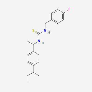 molecular formula C20H25FN2S B1256910 1-[1-(4-Butan-2-ylphenyl)ethyl]-3-[(4-fluorophenyl)methyl]thiourea 