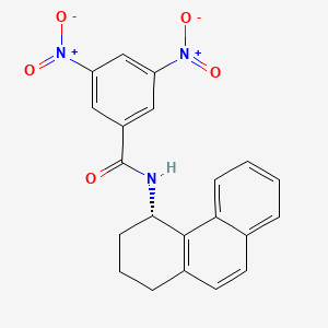 molecular formula C21H17N3O5 B12569104 3,5-Dinitro-N-[(4S)-1,2,3,4-tetrahydrophenanthren-4-yl]benzamide CAS No. 197847-08-8