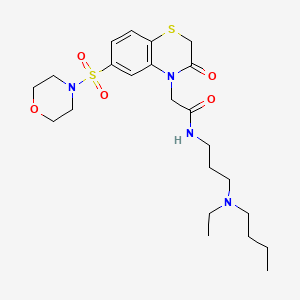 N-[3-[butyl(ethyl)amino]propyl]-2-[6-(4-morpholinylsulfonyl)-3-oxo-1,4-benzothiazin-4-yl]acetamide