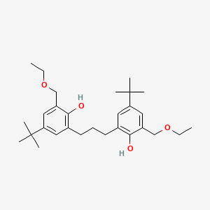 molecular formula C29H44O4 B12569132 2,2'-(Propane-1,3-diyl)bis[4-tert-butyl-6-(ethoxymethyl)phenol] CAS No. 189343-34-8