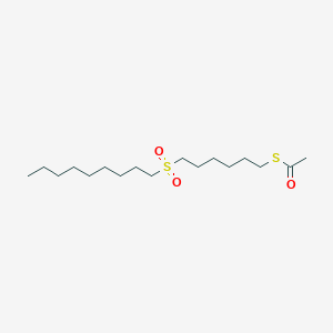 S-[6-(Nonane-1-sulfonyl)hexyl] ethanethioate