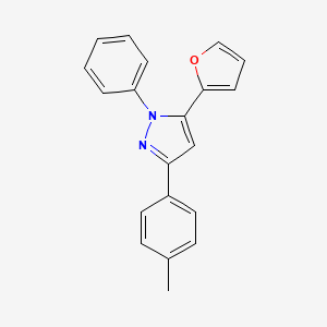 1H-Pyrazole, 5-(2-furanyl)-3-(4-methylphenyl)-1-phenyl-