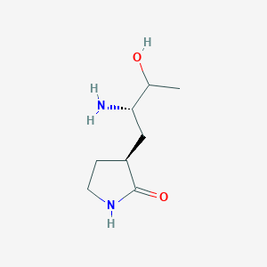 molecular formula C8H16N2O2 B1256950 (3S)-3-[(2S)-2-Amino-3-hydroxybutyl]pyrrolidin-2-one 