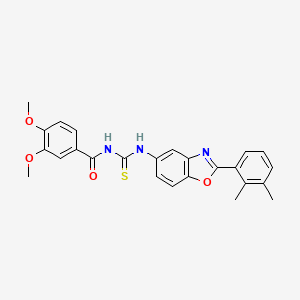 N-{[2-(2,3-dimethylphenyl)-1,3-benzoxazol-5-yl]carbamothioyl}-3,4-dimethoxybenzamide