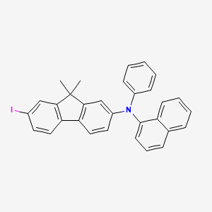 7-Iodo-9,9-dimethyl-N-(naphthalen-1-YL)-N-phenyl-9H-fluoren-2-amine