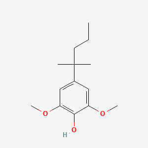 molecular formula C14H22O3 B12569619 2,6-Dimethoxy-4-(2-methylpentan-2-yl)phenol CAS No. 180415-81-0