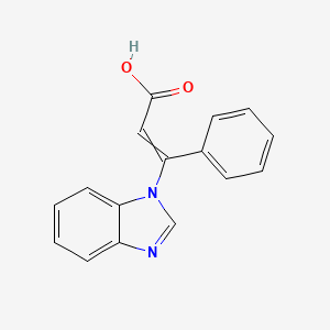 3-(1H-Benzimidazol-1-yl)-3-phenylprop-2-enoic acid