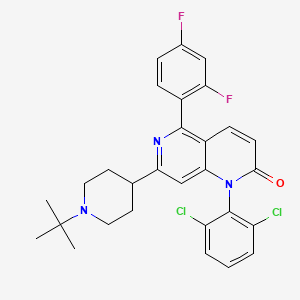 7-(1-tert-butylpiperidin-4-yl)-1-(2,6-dichlorophenyl)-5-(2,4-difluorophenyl)-1,6-naphthyridin-2(1H)-one