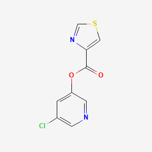 molecular formula C9H5ClN2O2S B1256963 5-Chloropyridin-3-yl thiazole-4-carboxylate 
