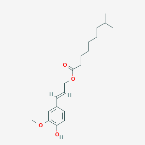 8-Methylnonanoic acid (E)-3-(3-methoxy-4-hydroxyphenyl)-2-propenyl ester