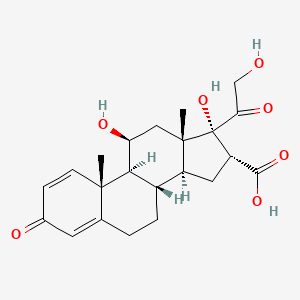 molecular formula C22H28O7 B1256969 泼尼松龙-16α-羧酸 