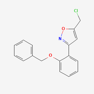 molecular formula C17H14ClNO2 B1256981 3-(2-苄氧基苯基)-5-氯甲基异噁唑 CAS No. 601519-76-0