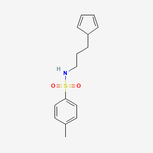 N-[3-(Cyclopenta-2,4-dien-1-yl)propyl]-4-methylbenzene-1-sulfonamide