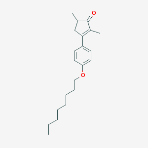 2,5-Dimethyl-3-[4-(octyloxy)phenyl]cyclopent-2-EN-1-one