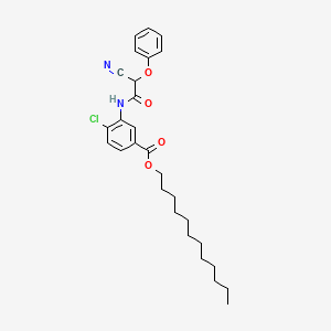 Dodecyl 4-chloro-3-[2-cyano(phenoxy)acetamido]benzoate