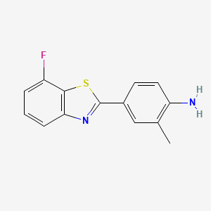 Benzenamine, 4-(7-fluoro-2-benzothiazolyl)-2-methyl-