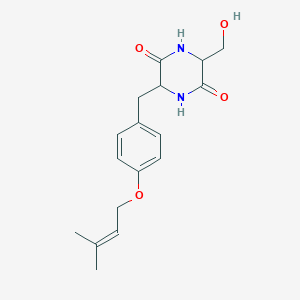 3-(Hydroxymethyl)-6-[4-(3-methylbut-2-enyloxy)benzyl]piperazine-2,5-dione