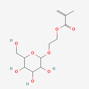 molecular formula C12H20O8 B1257007 2-[3,4,5-trihydroxy-6-(hydroxymethyl)oxan-2-yl]oxyethyl 2-methylprop-2-enoate 