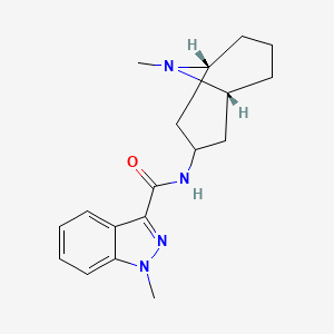 molecular formula C18H24N4O B1257010 1-Methyl-N-((1R,3R,5S)-9-methyl-9-azabicyclo[3.3.1]nonan-3-YL)-1H-indazole-3-carboxamide 