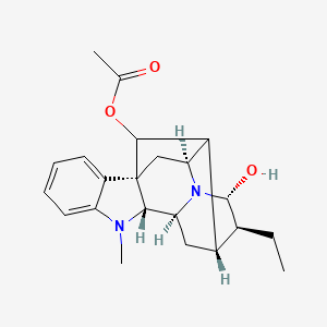 molecular formula C22H28N2O3 B1257022 17-O-acetylajmaline 