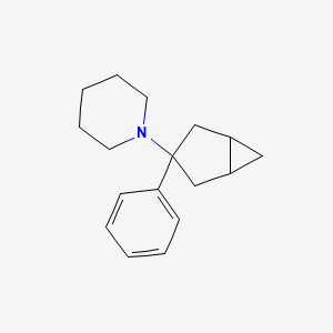 molecular formula C17H23N B1257028 1-(3-Phenyl-3-bicyclo[3.1.0]hexanyl)piperidine 