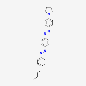 1-{4-[(E)-{4-[(E)-(4-Butylphenyl)diazenyl]phenyl}diazenyl]phenyl}pyrrolidine