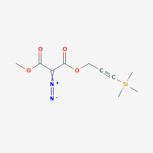 molecular formula C10H14N2O4Si B12570426 2-Diazonio-1-methoxy-3-oxo-3-{[3-(trimethylsilyl)prop-2-yn-1-yl]oxy}prop-1-en-1-olate CAS No. 289673-81-0