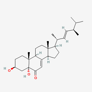 molecular formula C28H44O3 B1257043 (22E,24R)-3beta,5alpha-dihydroxyergosta-7,22-dien-6-one 