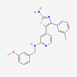 N-[4-[2-Amino-4-(3-methylphenyl)-1,3-thiazol-5-YL]-2-pyridyl]-N-(3-methoxybenzyl)amine