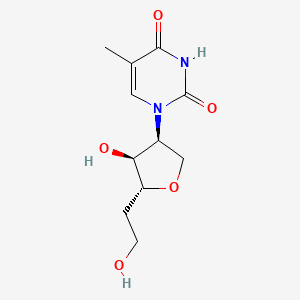 1,4-Anhydro-2,5-dideoxy-2-(3,4-dihydro-5-methyl-2,4-dioxo-1(2H)-pyrimidinyl)-D-arabino-hexitol