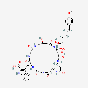 molecular formula C45H54N8O14 B1257054 Microsclerodermin E 