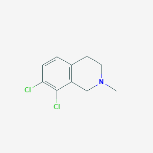molecular formula C10H11Cl2N B1257060 7,8-Dichloro-2-methyl-1,2,3,4-tetrahydroisoquinoline 
