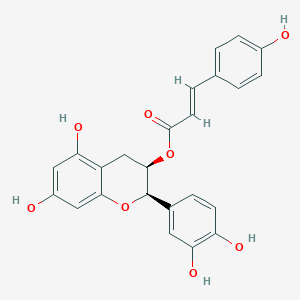 molecular formula C24H20O8 B1257064 [(2R,3R)-2-(3,4-dihydroxyphenyl)-5,7-dihydroxy-chroman-3-yl] (E)-3-(4-hydroxyphenyl)prop-2-enoate 